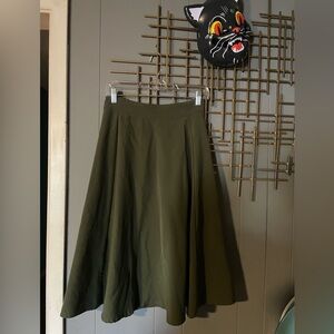 Rock Steady Olive green swing skirt